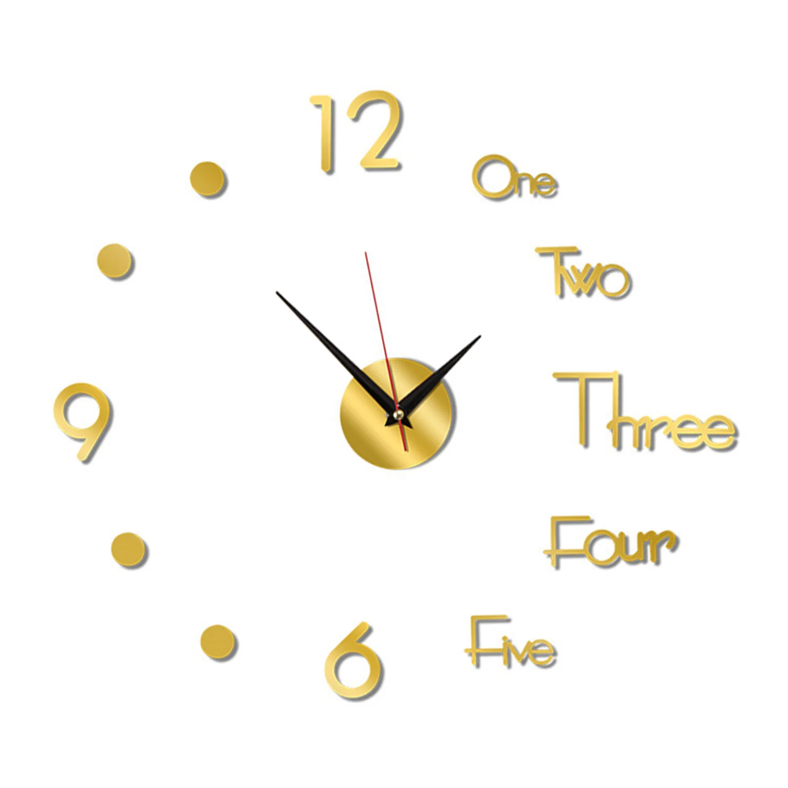 3D Wall Clock Mirror Wall Stickers Creative DIY Clocks Removable Art Decal Sticker Clock Decor for Home Office Room