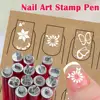 6/10/15pcs Metal Nail Art Stamp Pen Daisy Butterfly Nail Stamp Handicraft Leaf Nail Flower Star Dotting Art Heart Tools Hot Sale 4