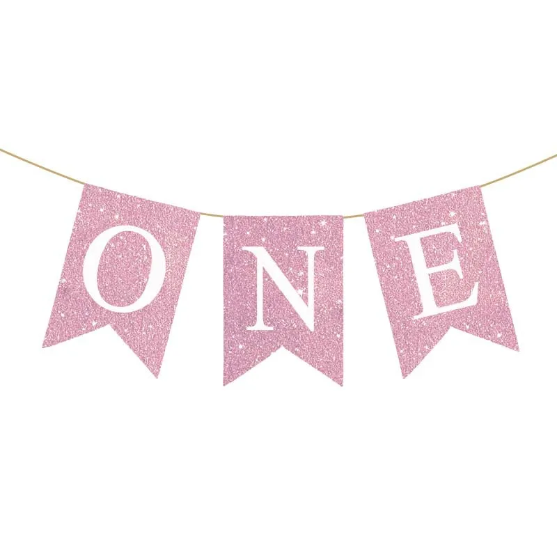 Elegant Linen Hanging Banner for Baby's First Birthday or Baby Shower Decor