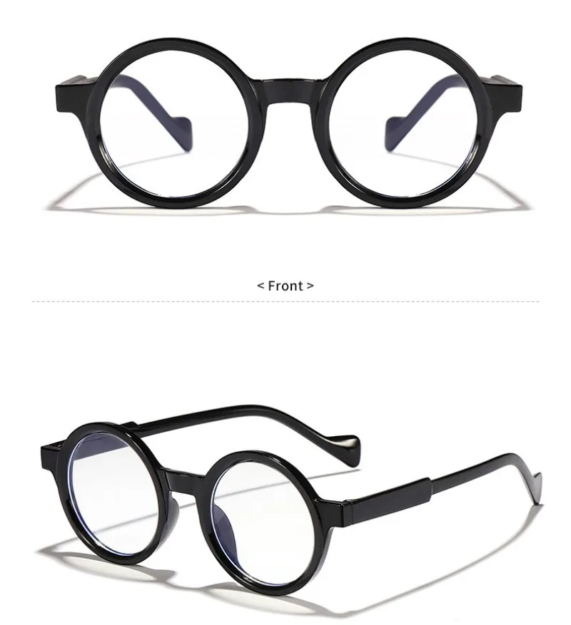 Computer Glasses Round Frame Reading Glasses Anti-Blue Glasses Contrast Color Spectacles For Computer Usage Office Work For Men