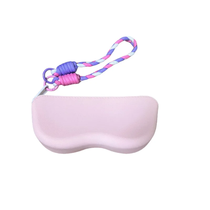 Portable Waterproof Drop-Resistant Silicone Glasses Case Easy to Store Equipped with Hanging Handle Suitable for Travel