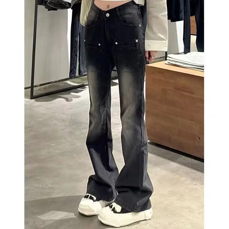 

Korean Style Jeans Women's New Niche Loose Jeans with Wide Legs for Casual Straight High Waisted Sexy Fashion Pants