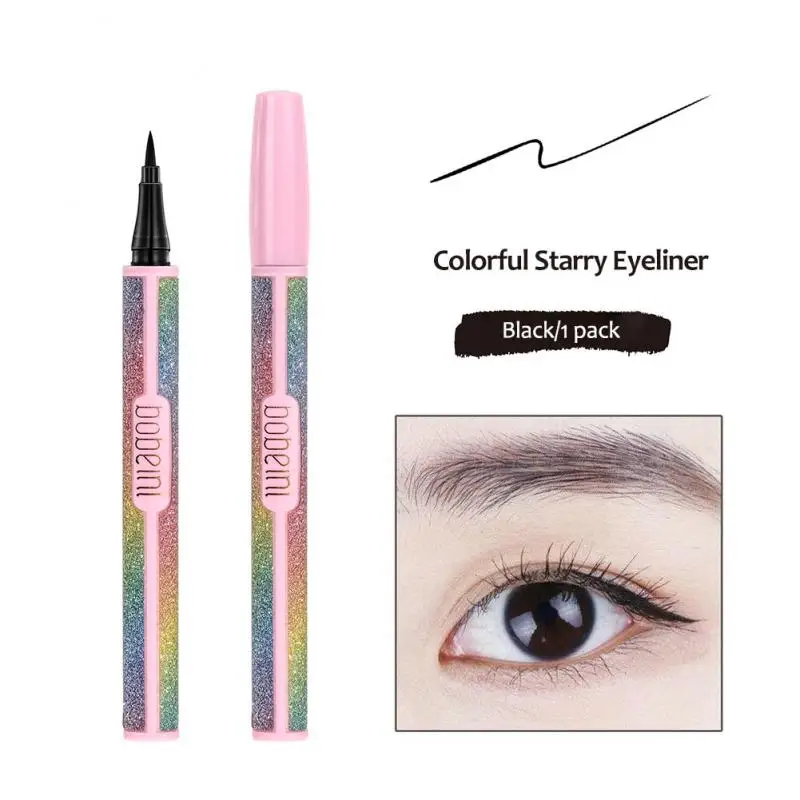 2 Colors Long Lasting Liquid Eye Liner Ultrafine Brush Eyeliner Pen