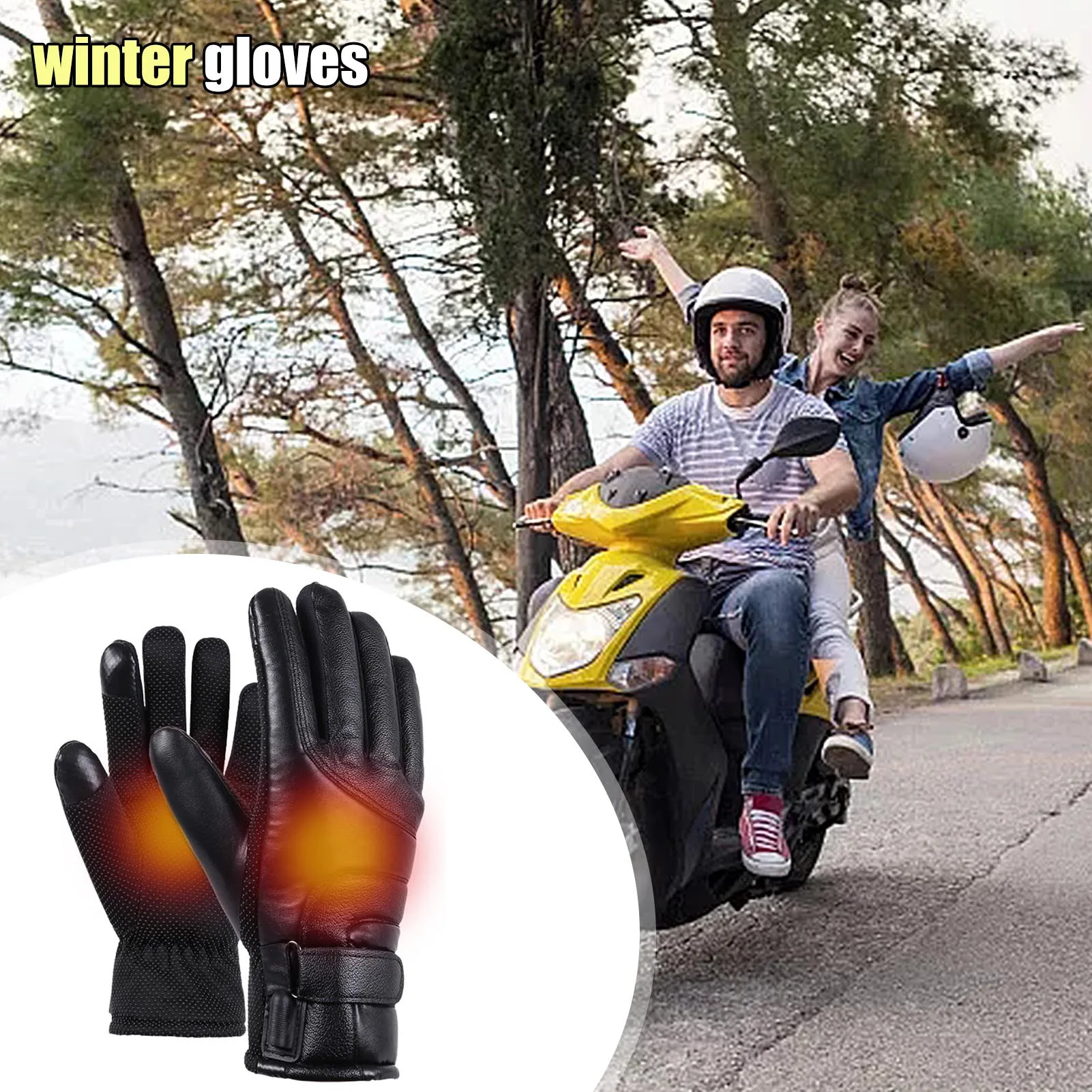 

Heated Gloves Hand Warmers - USB Heated Motorcycle Gloves for Men Women | Touchscreen Gloves for Hik