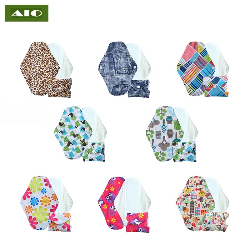 AIO 18*25cm Bamboo Cotton Cloth women Reusable Sanitary Pad mom Postpartum  Nursing Napkin Female Heavy Flow Menstrual Gaskets