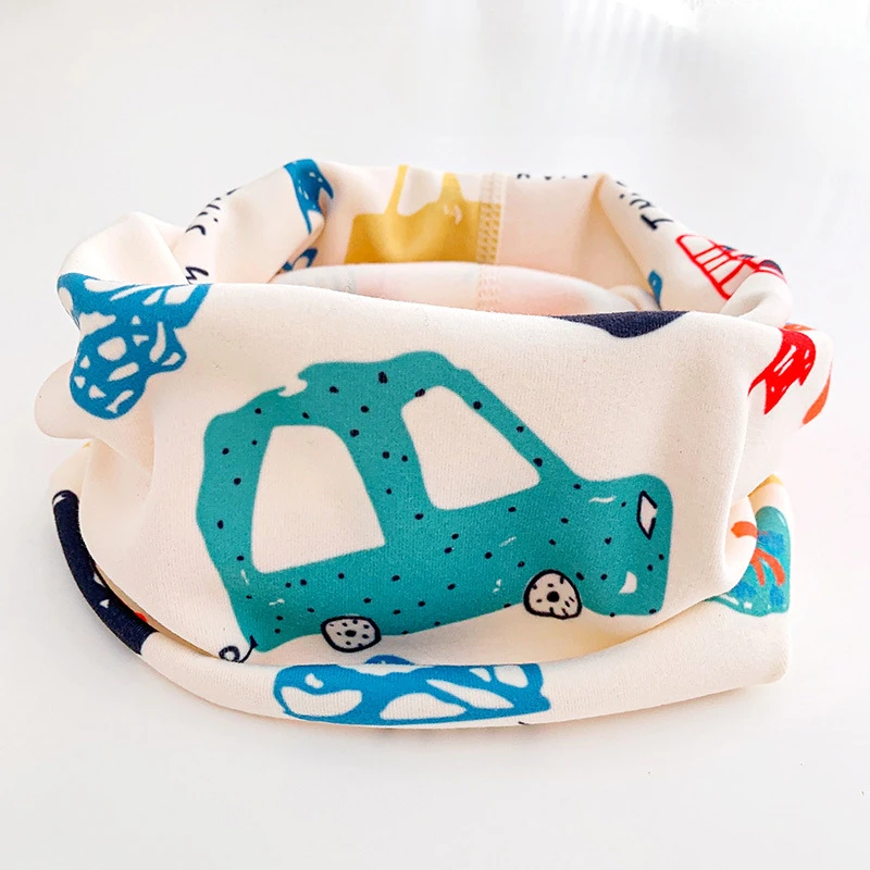 Children Autumn and Winter Season Thickened Baby Cartoon Scarf Cover Windproof Warm Velvet for Boys and Girls Neck Cover baby scarf