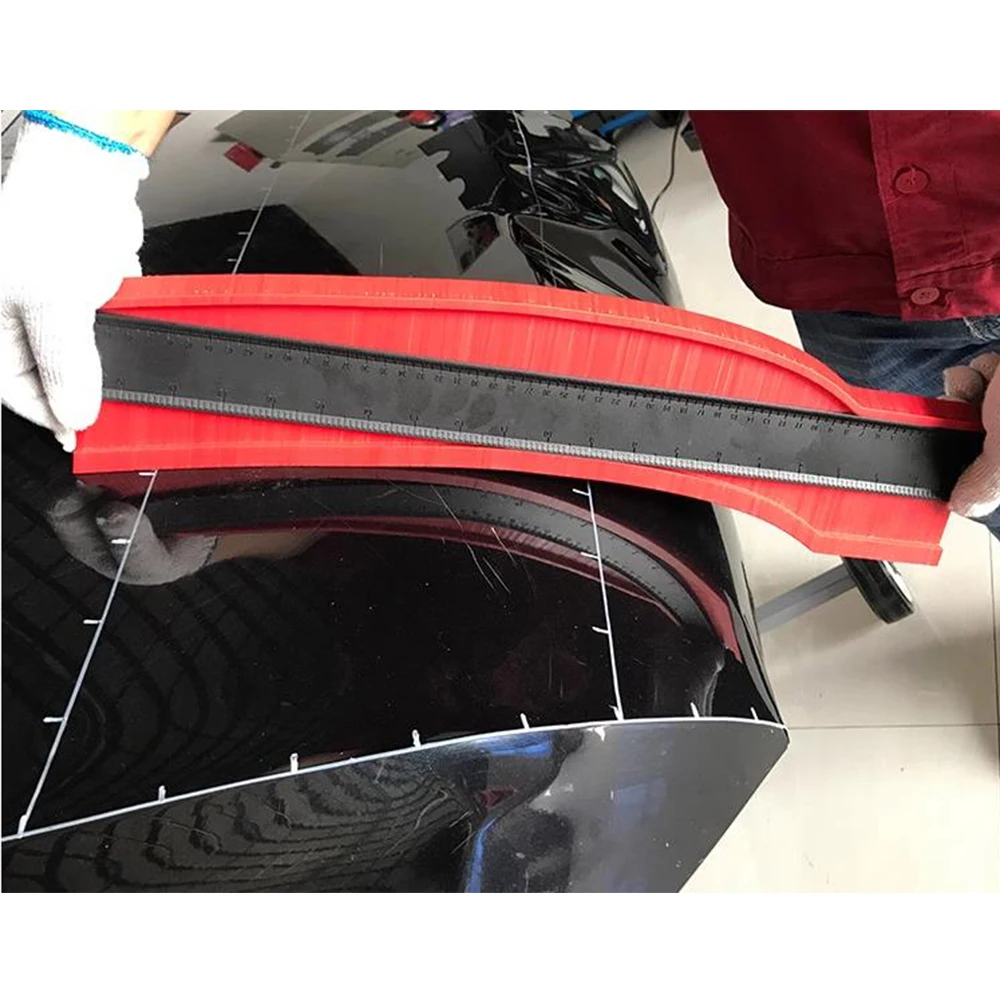 Car body curvature measurement ruler, vehicle sheet metal data restoration measurement tool, vehicle body contour sampler
