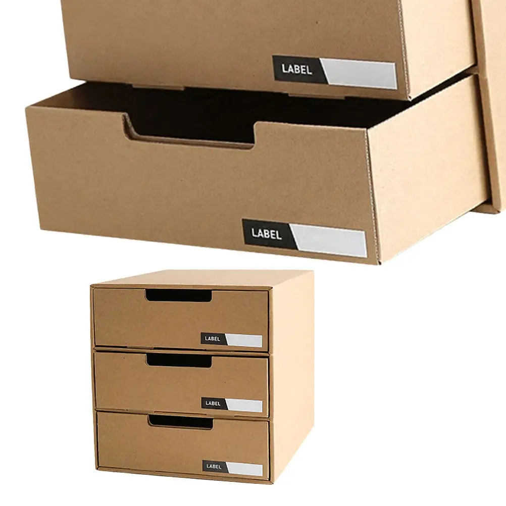 프리미엄 종이 서랍 정리함 데스크탑 문서 보관함 사무실 학교 주방 침실 다용도 슬라이딩 칸막이 책상 정리함