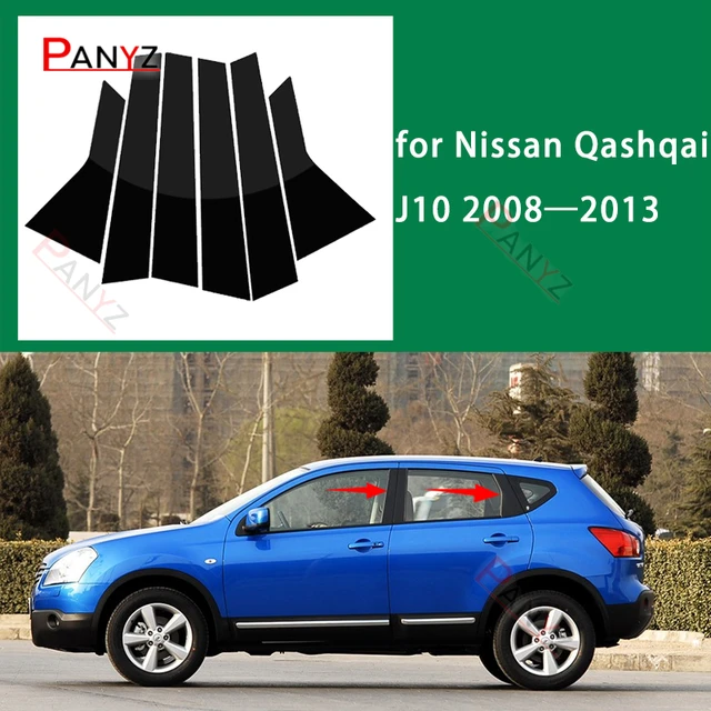Cheap 6Pcs Car Pillar Posts for Nissan Qashqai J10 2008-2013 Door Window  Trim Stickers Decoration Accessories