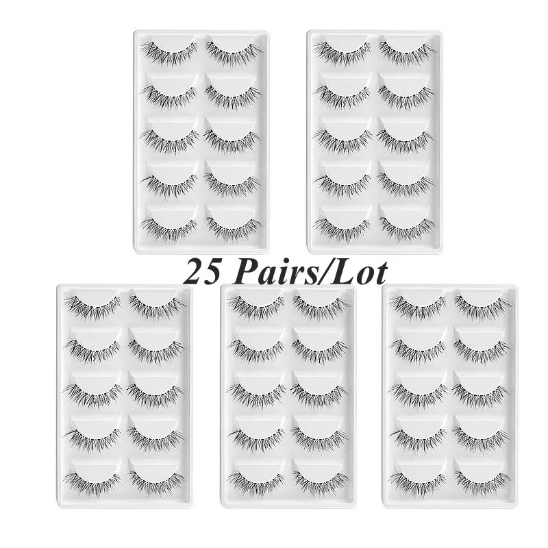 25 Pairs False Eyelashes Bulk,faux Cils,fake Eyelashes Extension