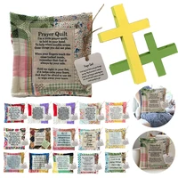 Prayer Quilt with Cross Inside Handmade Sew Individually Colorful Quilts Prayer Quilt Squares Gifts for Yourself Friend Family 2