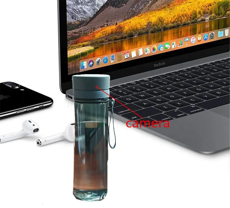 Portable Water Bottle Wifi Camera Office Water Cup HD Pinhole Wireless IP Camera Real-time Live-Stream Wifi Remote Monitoring