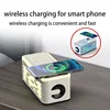 CRELANDER Y19 Speakers Wireless Charger Denoise HiFi Stereo Sound Equipment RGB LED Flashing Portable 5.3 Bluetooth Speaker 4