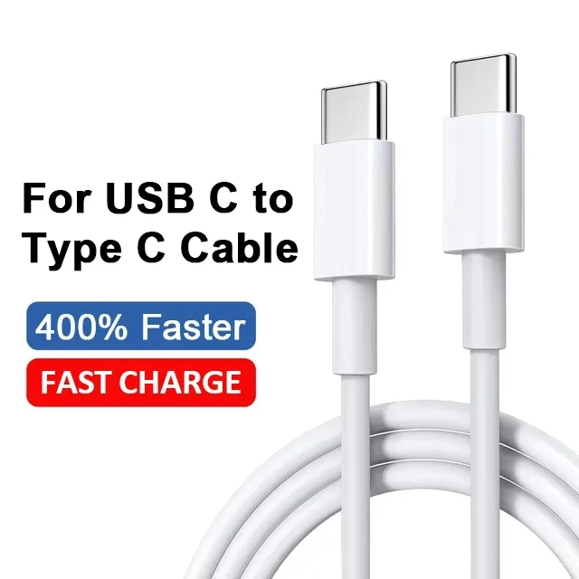 USB C to Type C Cable 5A PD Fast Charging Data Wire Cord for iPhone 15 Pro Max Huawei Xiaomi 13 12 Samsung POCO Oneplus iPad