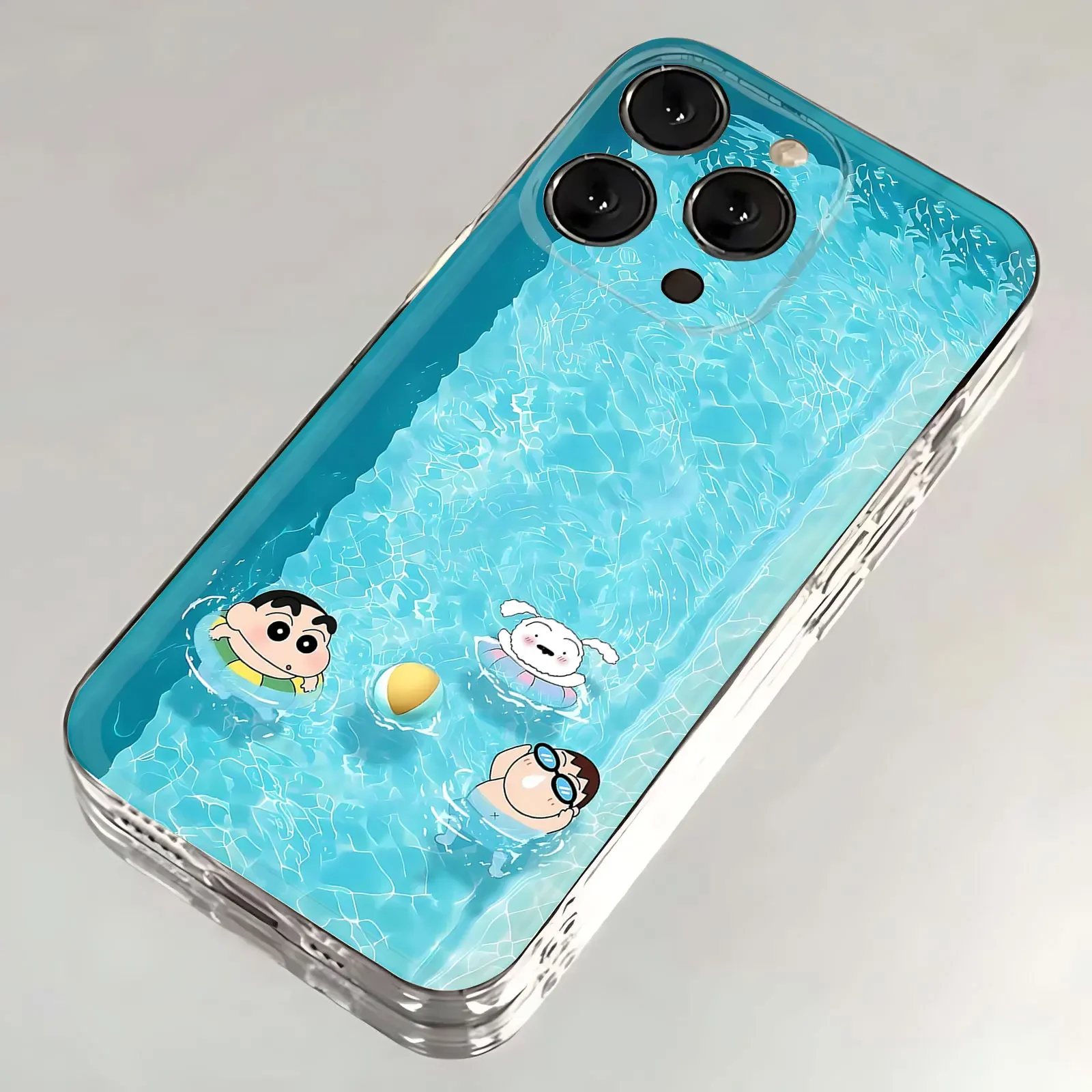 sweet pool スマホケース Funny swimming Crayons Shin-chans Phone Case For iPhone 16