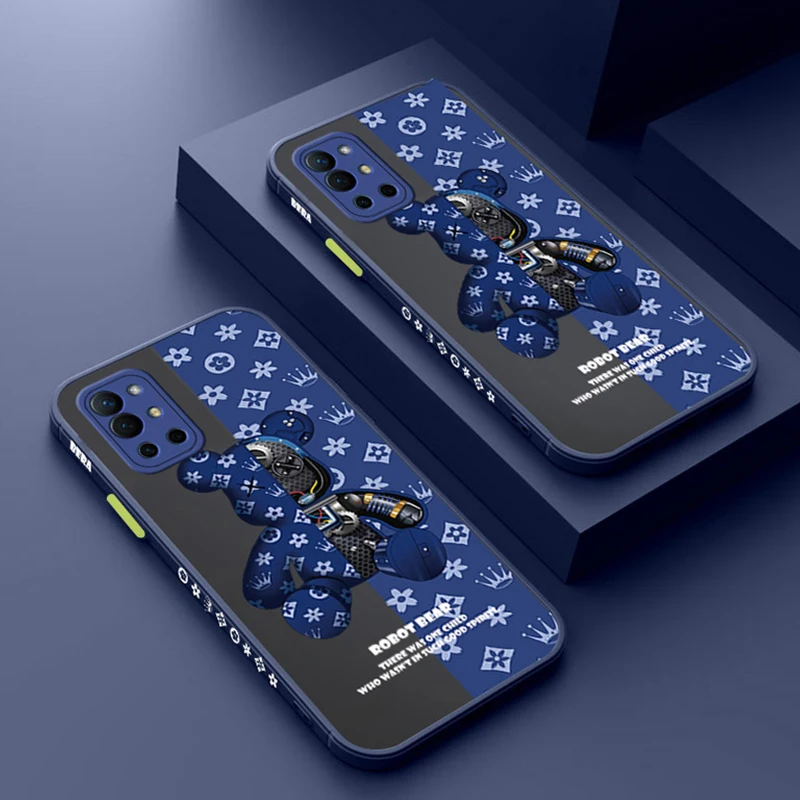 Механический медведь Жесткий ПК Матовый задний Чехол для Oneplus 10 Pro мягкий бампер