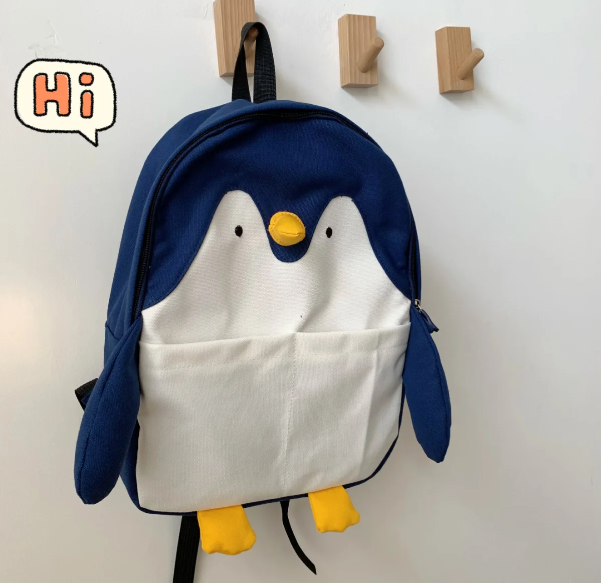 ulzzang laugh shark backpack women's haversack funny penguin bagpack girls small school bag daypack kawaii animal book bags cute 4