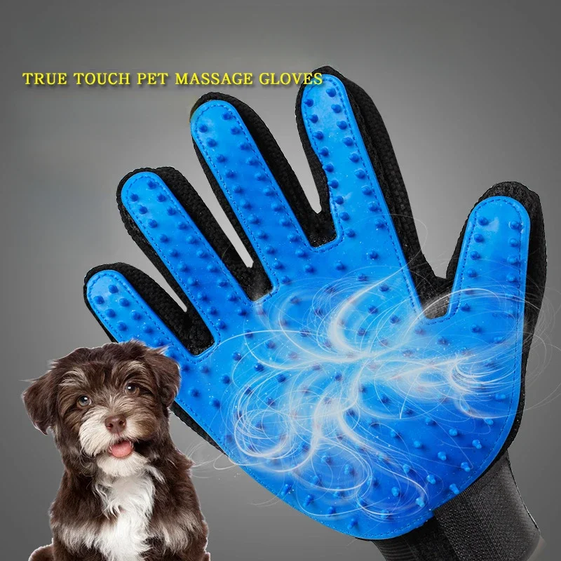 2x Katzenhaarentferner Handschuh Mit Edelstahlkamm - Fellmagnet Für Hunde & Katzen