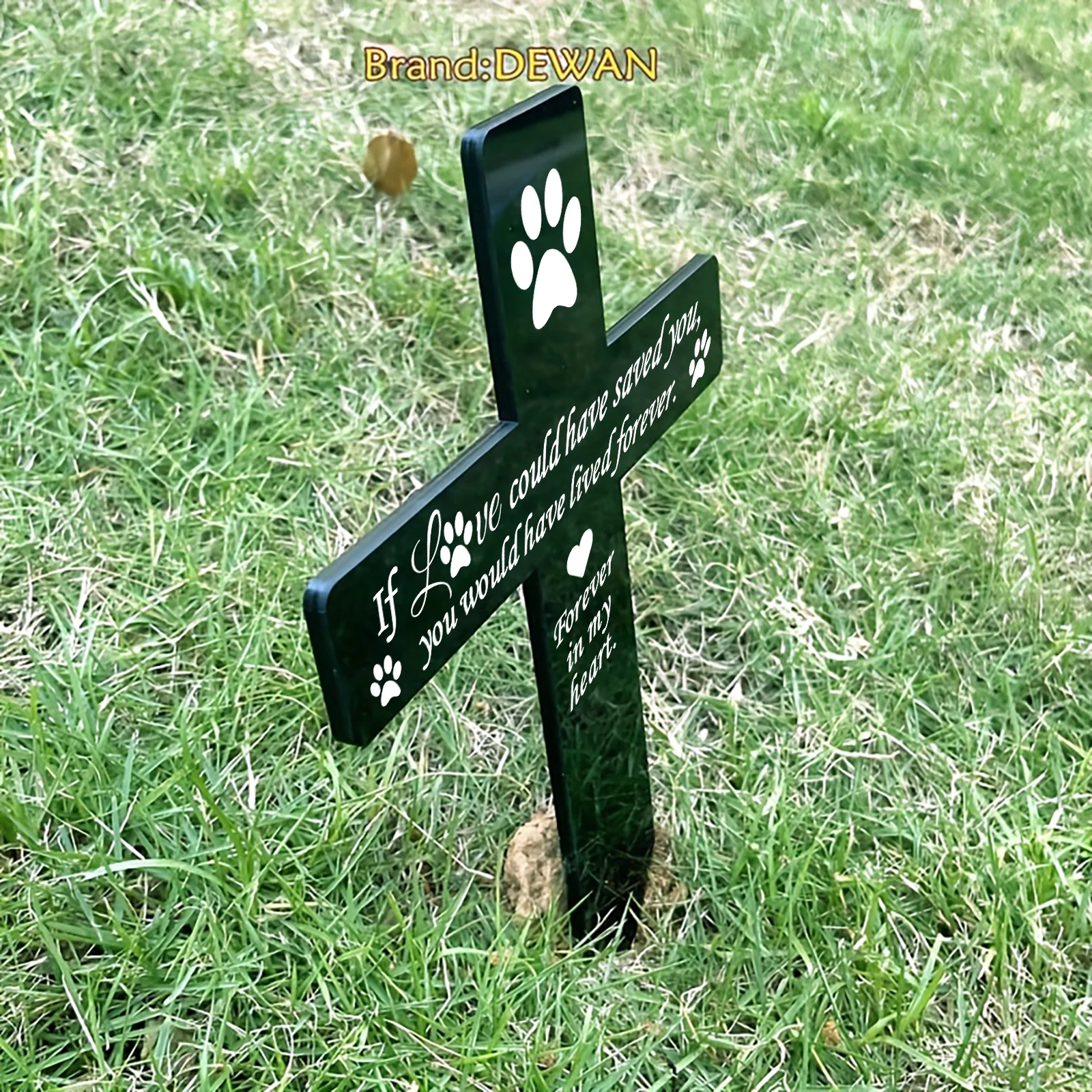 Outdoor Dog Memorial Plaque Pet Dog Memorial Garden Decor Waterproof Acrylic Grave Marker 1pc