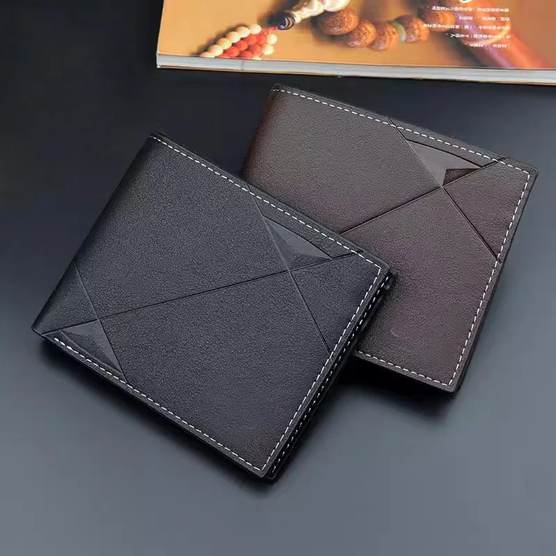 

Men Soft Leather Wallet Card ID Holder Package Casual Wallet Short Bank Credit Business Card Holder Case Bag Folding Clip Cover