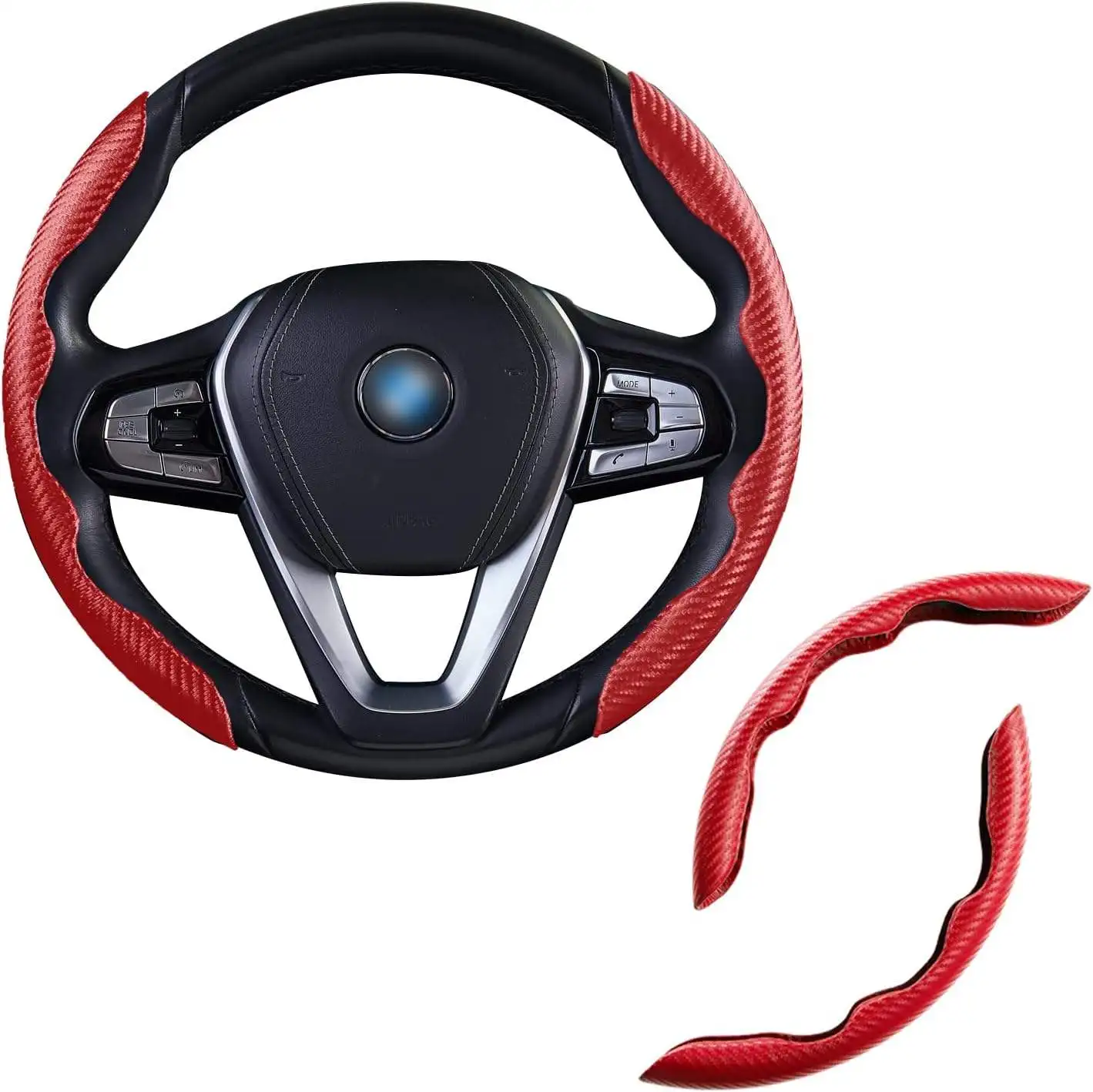 

Steering Wheel Cover,Carbon Fiber Car Steering Wheel Cover with Non-Slip Lining