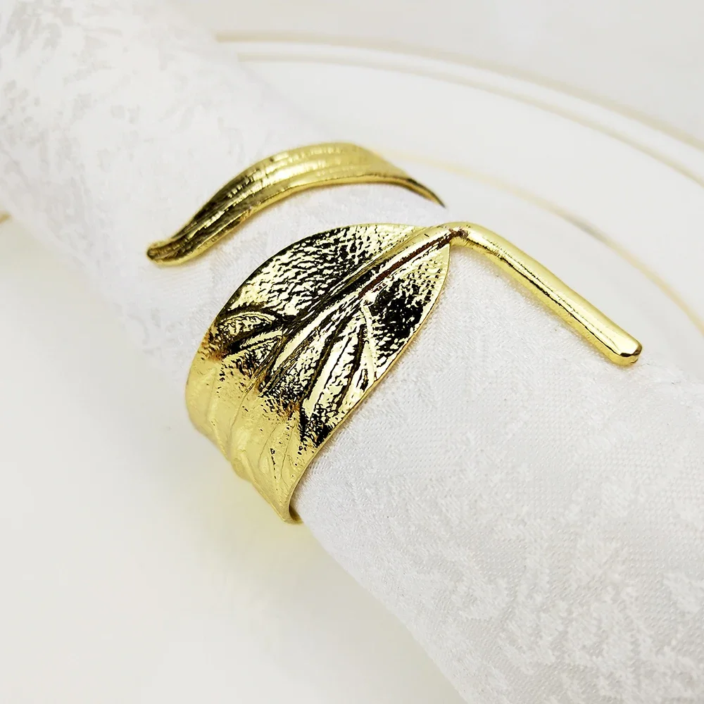 Hotop 100 Portatovaglioli Dorati A Fiore Intagliato Con Strass, Per Matrimoni E Feste, Diametro 4,3 Cm