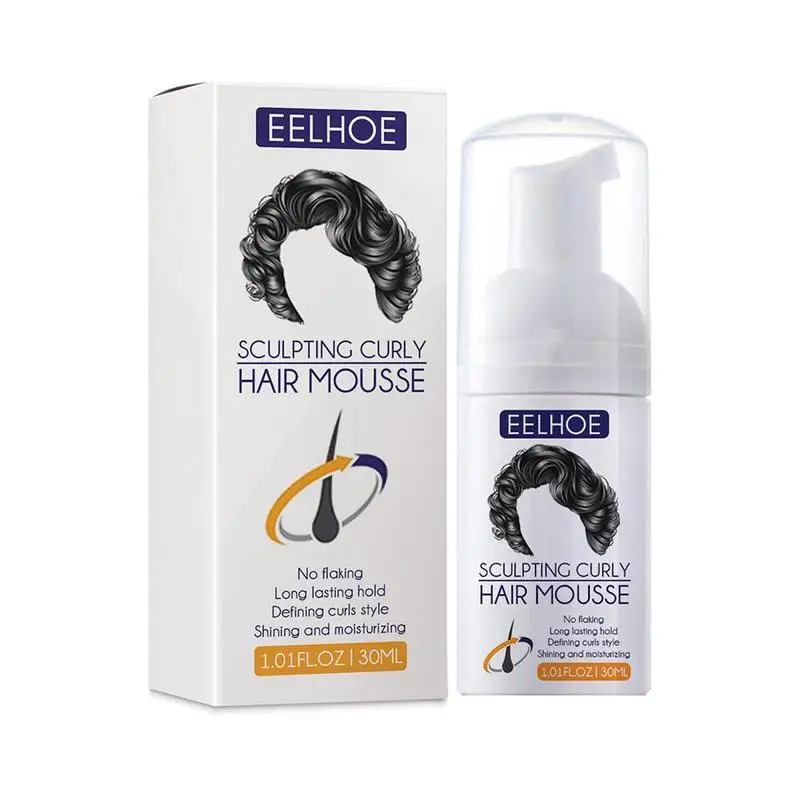 Description Picture 2 of item30ml Hair Curl Mousse Natural Curl Boost Sculpting Hair Bounce Cream For Female Repair Curling Essence Hair Care Elasting