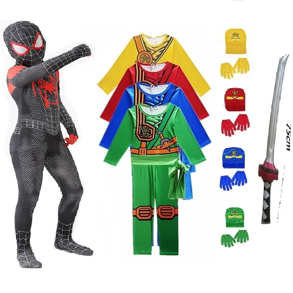 New Ninja Cosplay Costume Milk Silk Elastic Tight Clothes Event Party Halloween Party Gifts Stage Perform Costumes