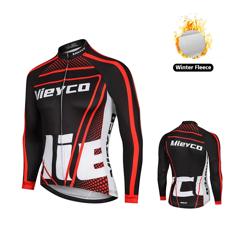 thumbnail image 1 of Jersey de Ciclismo para Hombre, Jersey térmico de lana para carreras, Top deportivo, chaquetas de manga larga para Ciclismo, Invierno 2023, 1 of 5