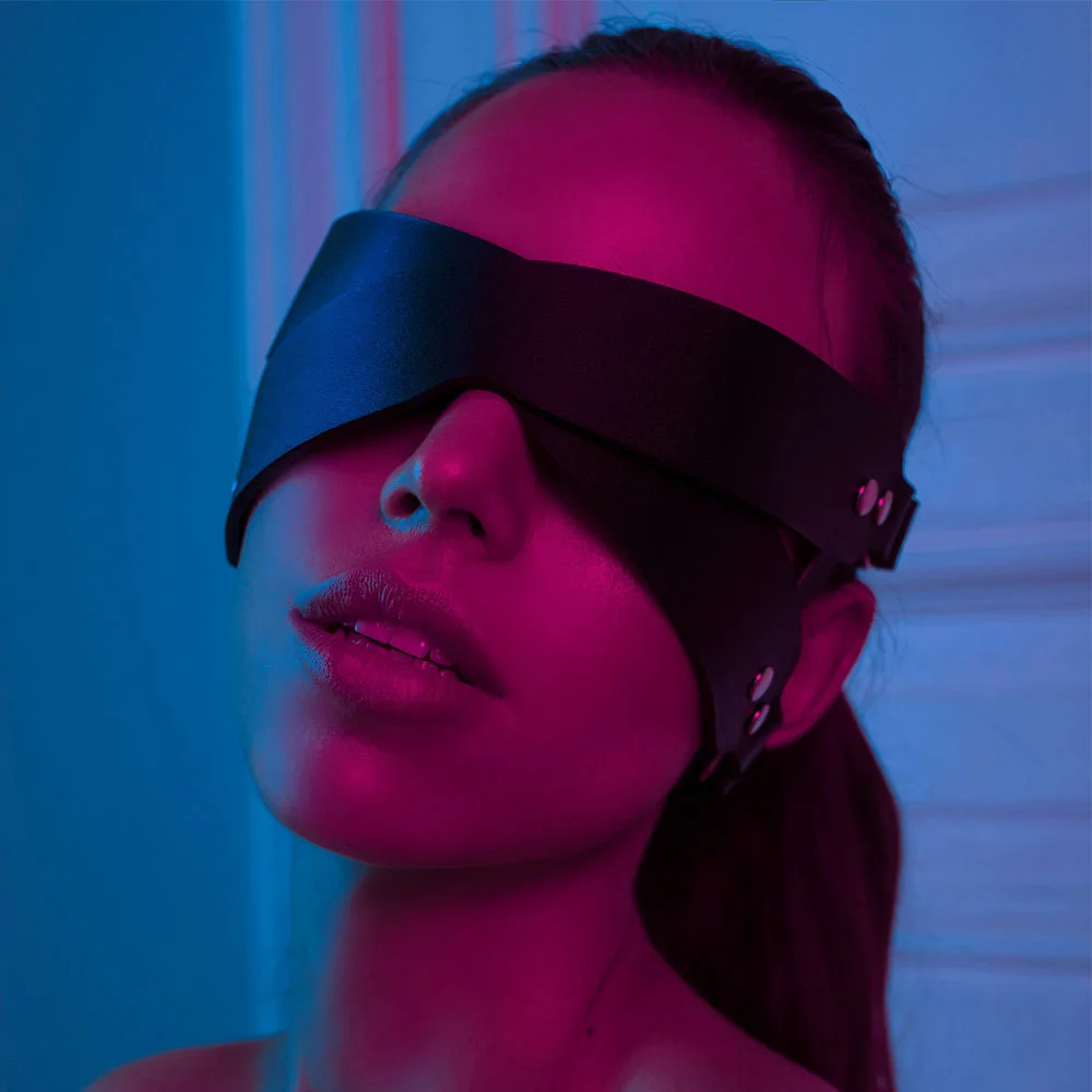 Sex Bondage Toys Bdsm Eye Mask Sex Bondage Adult Game Couples Leather Harness Mask Wearble Costumes For Women Men Cosplay Toys Face Masks Product