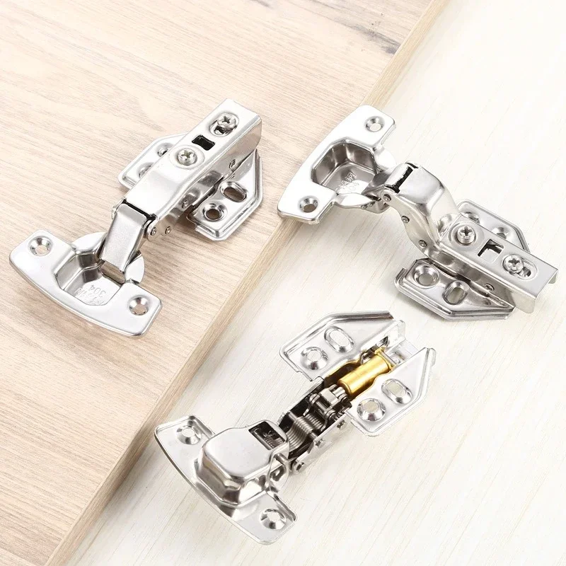 Hinge Soft Closing Full Overlay Door Hydraulic Hinges No-Drilling Hole Clip-On for Cabinet Cupboard Furniture Hardware 1pcs stainless steel hinges,door hinges