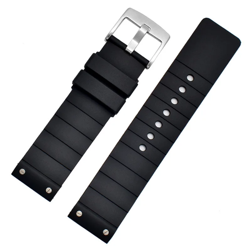 Silicone Watch Strap for Cartier W20121u2 Santos100 Series Men's Women's Sports Waterproof Rubber watchband Accessories 23mm silicone watch strap