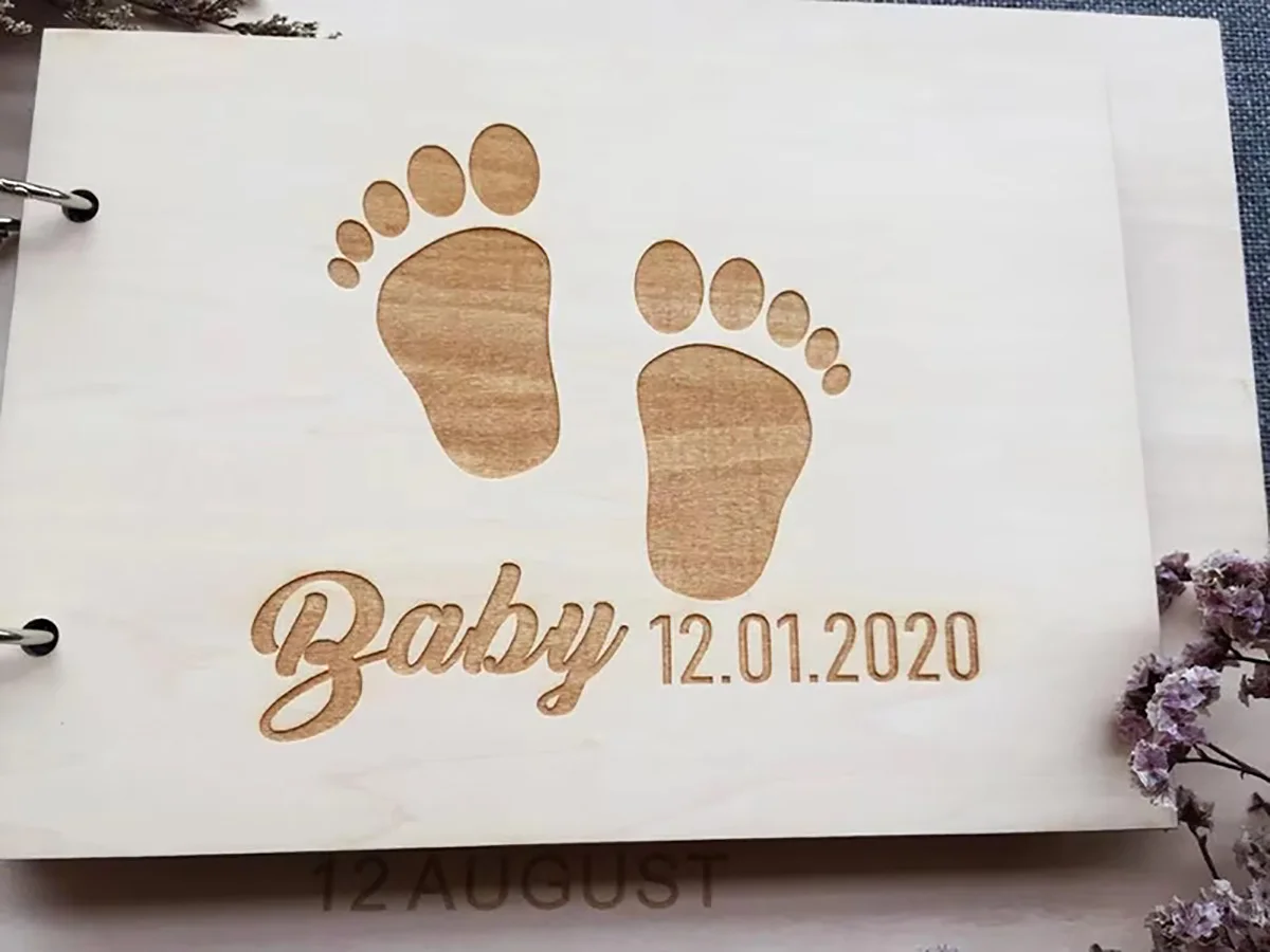 Baby Shower Guestbook,Baby Souvenirs Newborn Footprint Guest Book,Baptism Birthday First Communion Party Signature Books