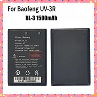 2pcs For Baofeng UV-3R Walkie Talkie Battery 1500mAh for BF-UV3R Two Way Radio Accessories UV 3R Radio Extra Battery Model BL-3 1