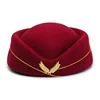 Air Hostesses Hat Stewardess Hat Beret Hat Women Formal Uniform Caps Accessory Party Hats Costume Accessories 2
