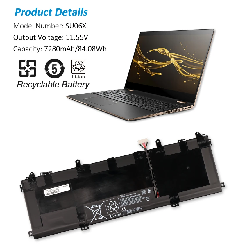 Kingsener Su06xl Hstnn-db8w L29184005 Bateria para hp Spectre X360 15-df000 Df0000nr Df1040nr Df0013dx Df0033dx Df0008ca 84.08wh - Imagem 5