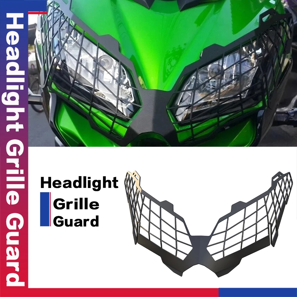 

For Kawasaki VERSYS 1000 KLE1000 2015-2018 Ninja 300R Motorcycle Parts Headlight Shield Guard Protector Headlamp Grille Cover