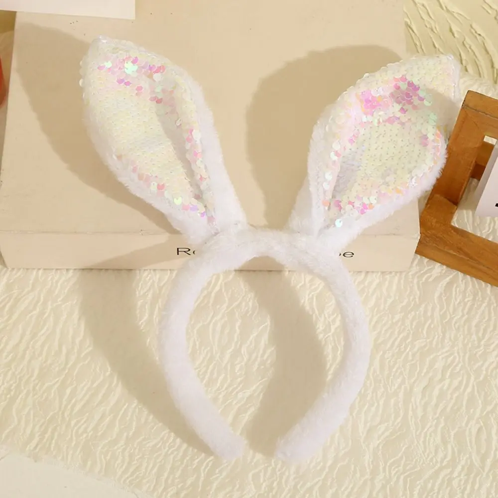 

Plush Sequin Rabbit Ear Headband Hair Accessories Head Wear Easter Bunny Ears Hairband Hair Ornament Party Dress Up