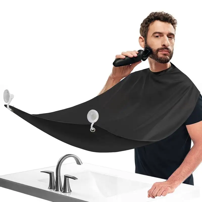 1Pcs Beard Apron Shave Shawl Cloth Waterproof Beard Bib with Strong Suction Cup-Non-Stick Shaving Cloth Kit for Men Cape C0029A beauty salon apron hairdressing bibs