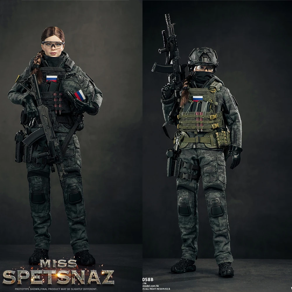 

VCF-2058 1/6 Scale Collectible MCB camouflage Russian Special Forces Female Soldier Head Body Clothes Weapon Accessory Model