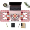 Geometric Pattern Extended Mouse Pad 80 x 30cm Non-Slip Stitched Edges Suitable for Gaming, Desktop, Abstract Use Polyester Rubb 4