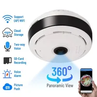 Caméra de surveillance panoramique avec vision nocturne, V380 Pro, WiFi, 1080P, Guardian Fisheye IP, sécurité, résistant à 360 1