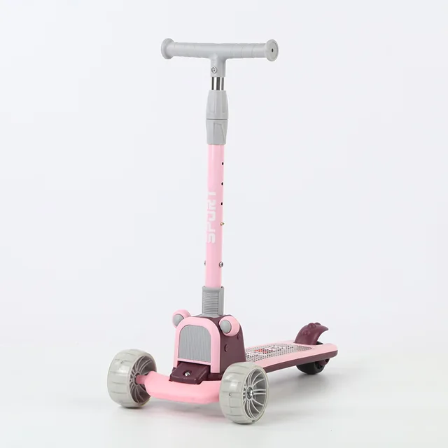 LazyChild Child Scooter Folding Shine Balance Bike Adjustable Height Skateboard Baby Stroller Child Scooter 1-12 Year Old 2022 1