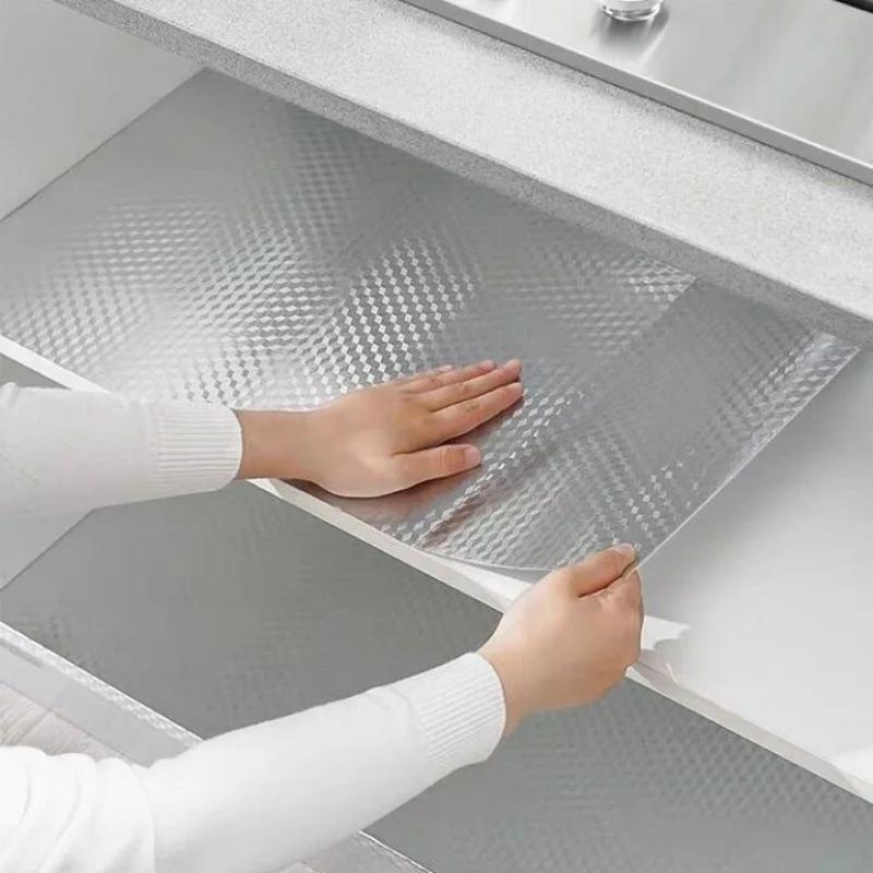 Kitchen oil-proof self-adhesive stickers stove anti-stick high temperature resistant aluminum paper cabinet stickers 40cm wall stickers,self adhesive stickers,oil proof film