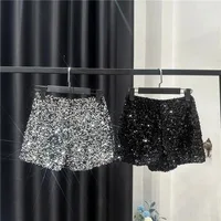 New Autumn Black Velvet Shorts Women Sequined Shiny Versatile Short Pants Clubwear Shorts Hot Pants High Street - Image 5