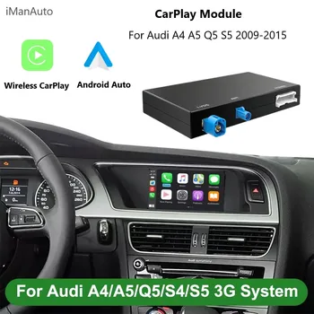 CarPlay e Android Auto wireless per Audi A4 B8 A5 Q5 2010-2015 con interfaccia MMI 3G, AirPlay, MirrorLink, Bluetooth e supporto per telecamera.