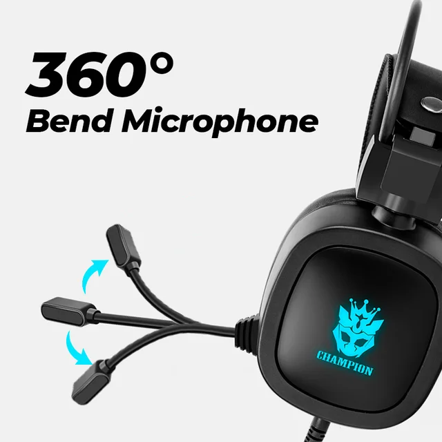 Gaming Headset 7.1 Virtual Surround Sound Gamer Earphones Voice Control 4