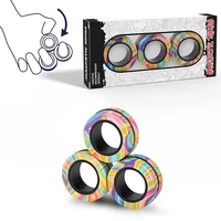 Magnetic Rings Fidget Toy Set Adult Fidget Magnets Spinner Rings Fidget Pack Great Gift for Adults Teens Kids (3PCS) 1