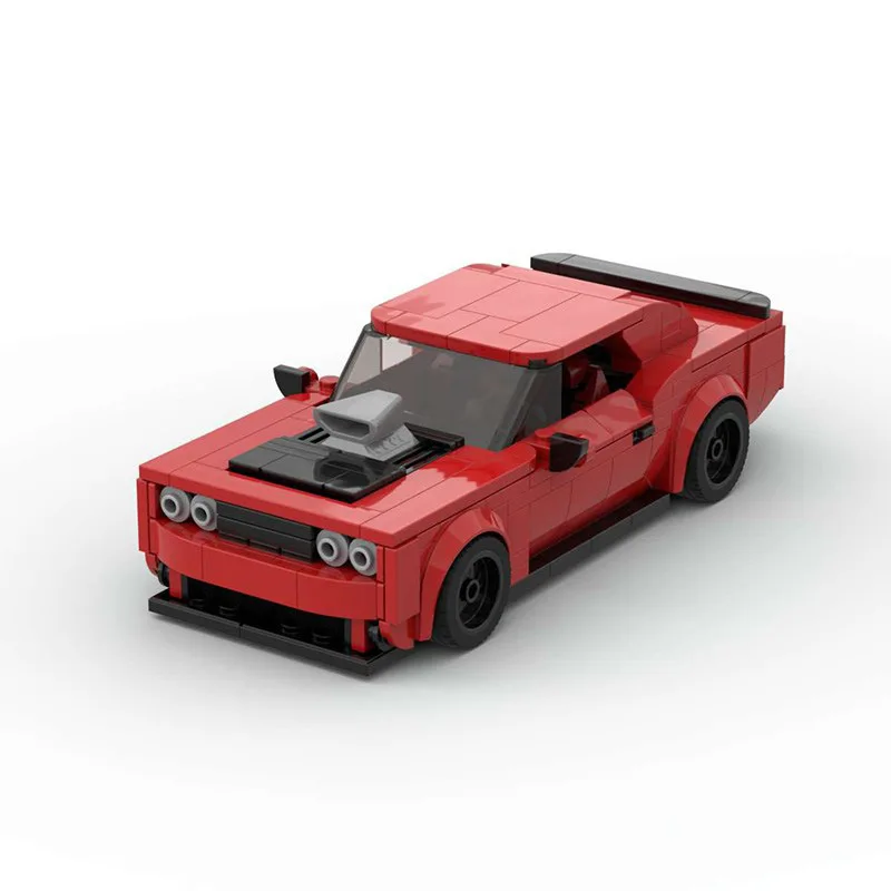 

MOC Challenger Speed Champions Red Muscle Cars Building Blocks Bricks Set Kids Toys Gifts For Boys And Girls