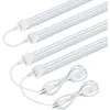 8FT T8 V Shape Integrated Tube Light Double Side 4 Row,120W LED Shop Light Fixture, AC85-277V 14400 Lumens 6000K Cold 3